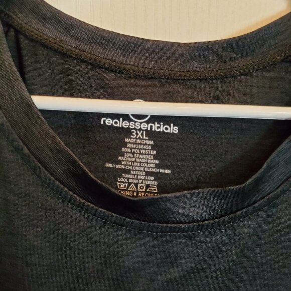 FOUR Men's 3XL Performance V-Neck Tee's - Gray/Black & Green/Black & Navy & Grey - Picture 9 of 13